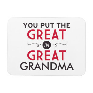 Imán Usted puso el grande en gran abuela