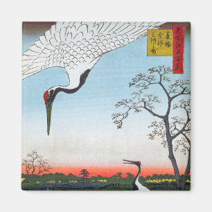 Imán Utagawa Hiroshige - Minowa, Kanasugi, Mikawashima