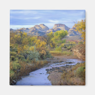 Imán UTAH. EE. UU. Pleasant Creek en otoño al amanecer.