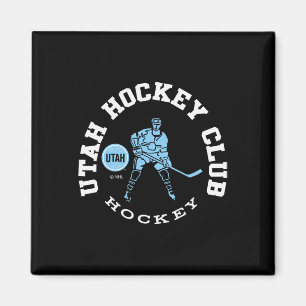 Imán Utah Hockey Club Edge Negro Licencia Oficial 