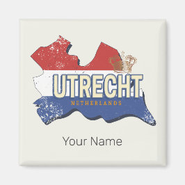 Imán Utrecht Países Bajos Map Dutch Vintage Souvenir