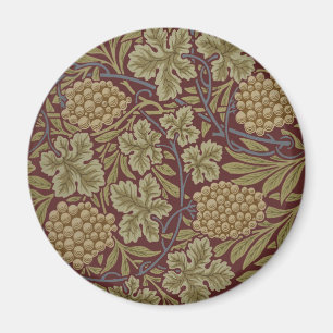 Imán Uva de Vid de William Morris Arte Rojo Verde