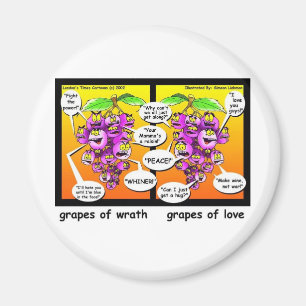 Imán Uvas de Ira, Amor, & Guerra Regalos y Camisetas Di