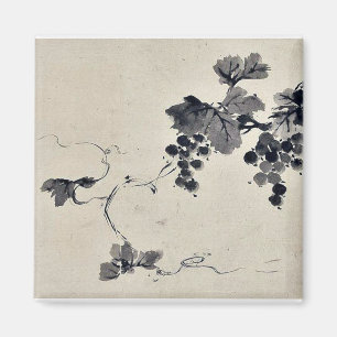 Imán Uvas en una vid Ukiyo-e.