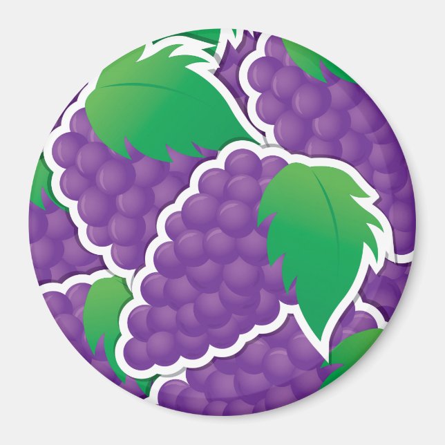 Imán Uvas moradas funestas (Frente)