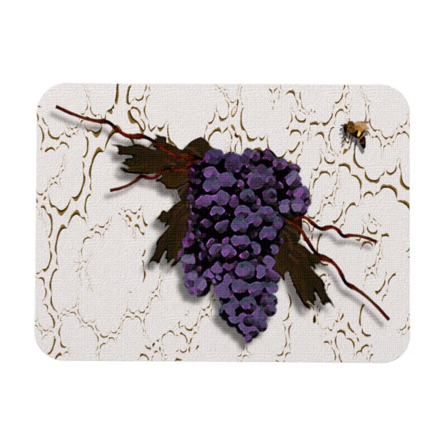Imán Uvas púrpuras rusas elegantes (Horizontal)