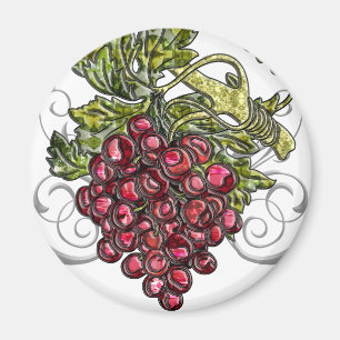 Imán Uvas rojas