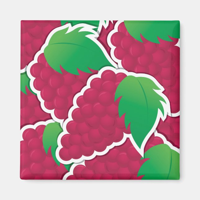 Imán Uvas rojas fundidas (Frente)