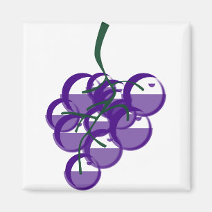Imán Uvas Vino Fruta Lilac Alimentos Vinos