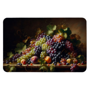 Imán Uvas y fruta: pintura para la vida