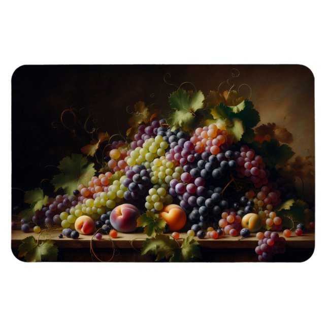 Imán Uvas y fruta: pintura para la vida (Horizontal)