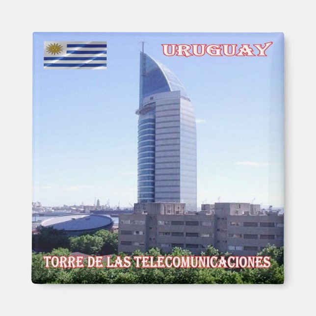 Imán UY007 URUGUAY, Torre de Telecomunicaciones. Frigor (Frente)