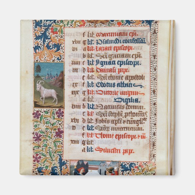 Imán V.25-3 Fol.12v El mes de diciembre (Frente)