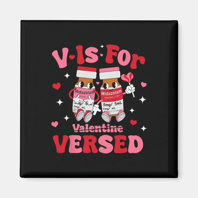 Imán V Es Enfermera Versada Vida San Valentín Enfermera (Frente)