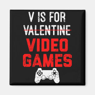 Imán V Es Para San Valentín De Videojuegos Chico Gamer