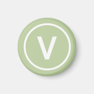Imán V for Vegan diet logo natural personalized