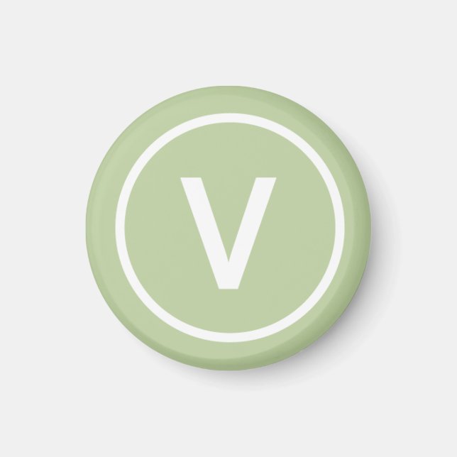 Imán V for Vegan diet logo natural personalized (Frente)