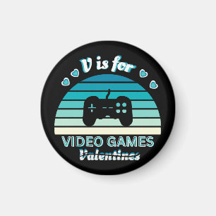 Imán V para videojuegos, no San Valentín - Colores dive