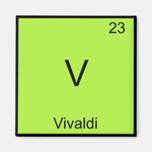 Imán V - Vivaldi Camiseta divertida con símbolo de elem