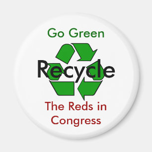 Imán Va el verde - recicle los rojos en congreso