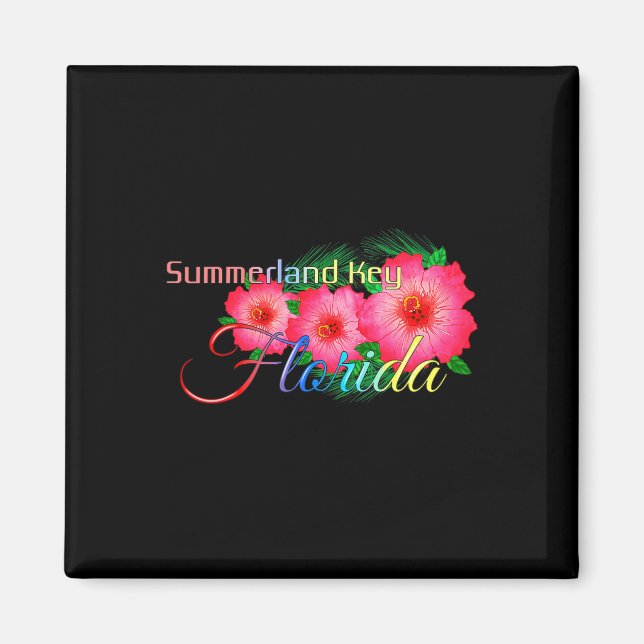 Imán Vac familiar de flores tropicales de la clave Summ (Frente)