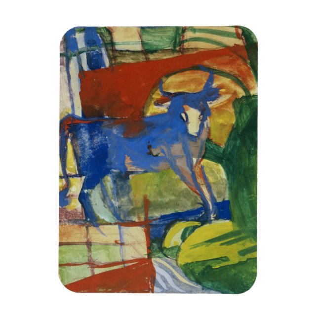 Imán Vaca azul, 1914 (temperatura sobre el papel) (Vertical)