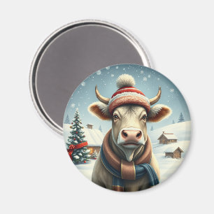 Imán Vaca cultivada con atuendo de invierno precoz e in
