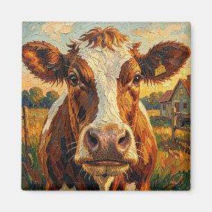 Imán Vaca Cute Impasto en Granja