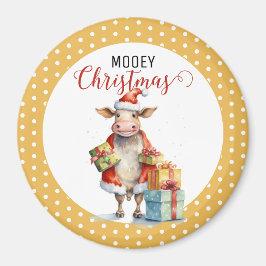 Imán Vaca de Navidad con juego de palabras
