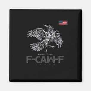 Imán Vaca divertida F-Caw-F bandera vintage de EE. UU. 