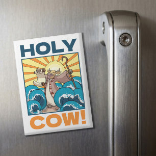 Imán Vaca Divertida ¡Vaca Sagrada! Chiste Visual Animal