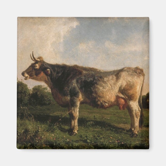 Imán Vaca en un campo (animal de granja) (de Filippo Pa (Frente)