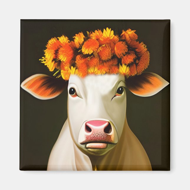 Imán Vaca florida (Frente)