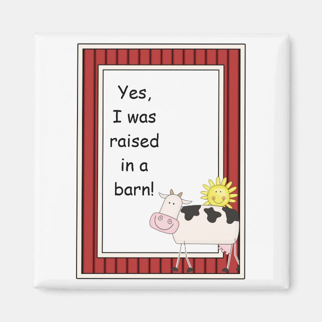 Imán Vaca lechera B & W - Amigo de los astilleros de co (Frente)