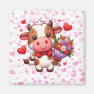 Imán Vaca linda del día de San Valentín