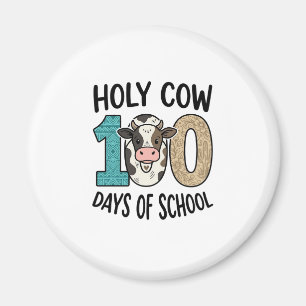 Imán Vaca Sagrada 100 Días de Escuela Camiseta de Vaca