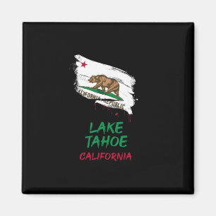 Imán Vacaciones de bandera de mancha de pintura de Lago