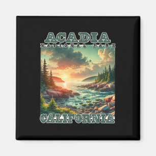 Imán Vacaciones de camping nacionales retro vintage Aca