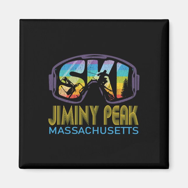 Imán Vacaciones de esquí en Jiminy Peak Machusetts (Frente)