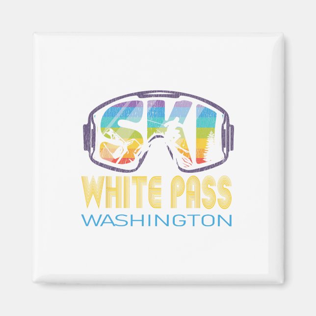 Imán Vacaciones de esquí en White P Washington (Frente)