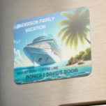 Imán Vacaciones de la familia de buques de crucero con<br><div class="desc">Este diseño puede ser personalizado en el área proporcionada cambiando la foto y/o el texto. O puede personalizarse haciendo clic en Personalizar esta plantilla y, a continuación, eligiendo la opción de hacer clic en el personalizar y eliminando o cambiando el color del fondo, agregando texto, cambiando el color o estilo...</div>