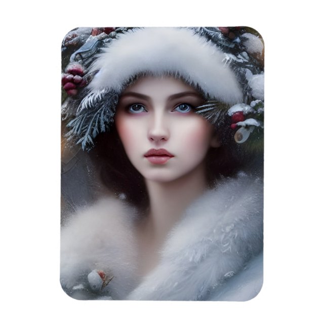 Imán Vacaciones de la Princesa de Invierno (Vertical)
