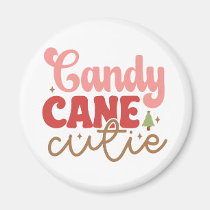 Imán Vacaciones de los Navidades Candy Cane Cutie Retro