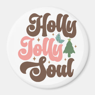 Imán Vacaciones de los Navidades de Holly Jolly Soul Re