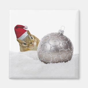 Imán Vacaciones de los Navidades de plata y nieve de Ch
