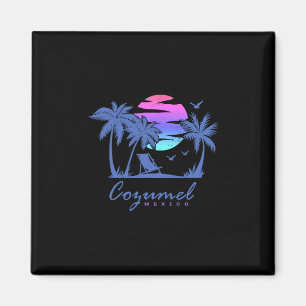 Imán Vacaciones de playa en Cozumel México, descanso de