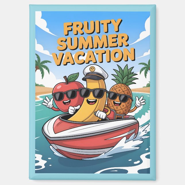 Imán Vacaciones de verano de frugalidad (Anverso)