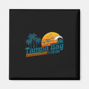 Imán Vacaciones de verano en la playa Vintage Tampa Y F