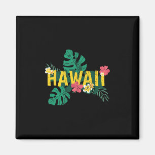Imán Vacaciones de verano hawaianas Aloha Flores tropic