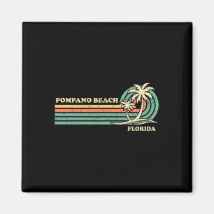 Imán Vacaciones de verano vintage retro Florida Pompano